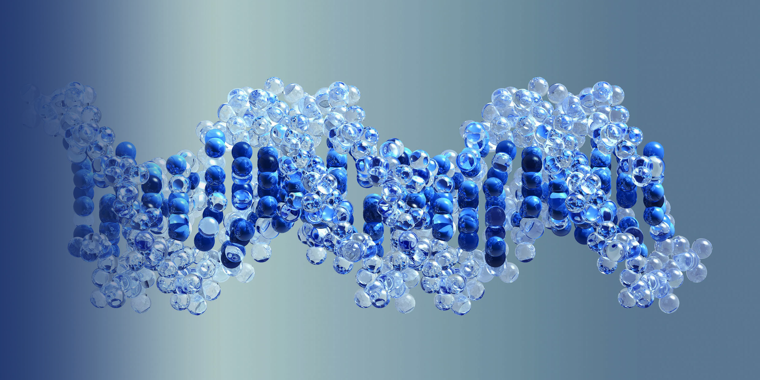 An enlarged model of a DNA spiral, an example of the complex legal topics delt with at IPLG.