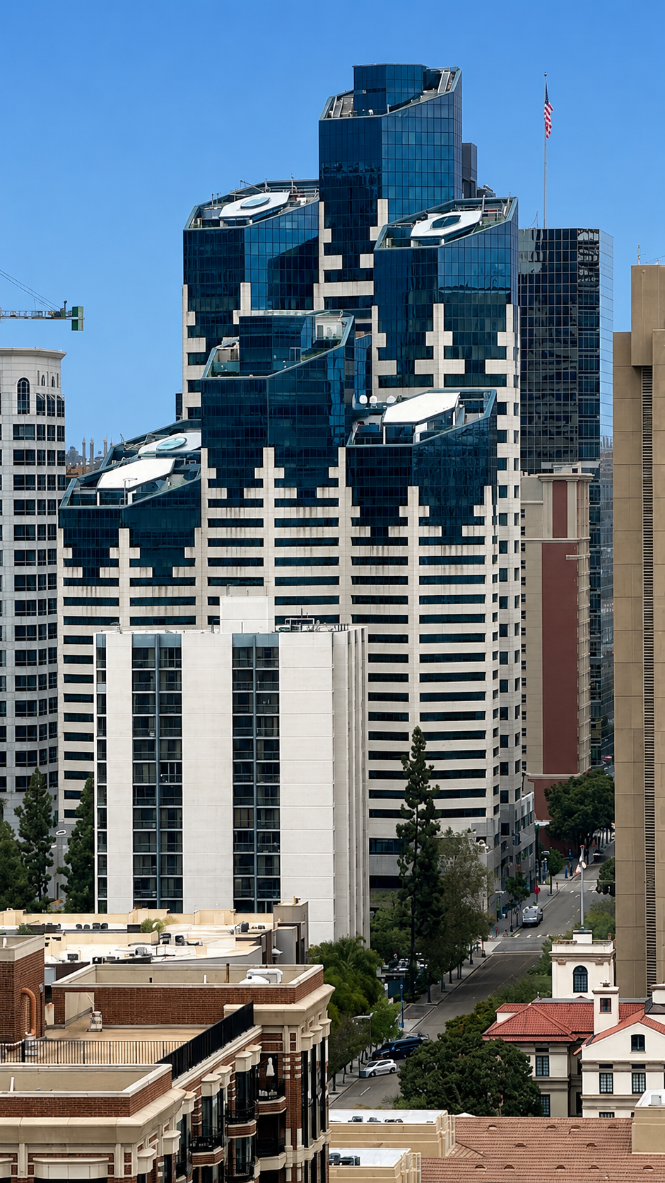 Emerald Plaza tower in downtown San Diego